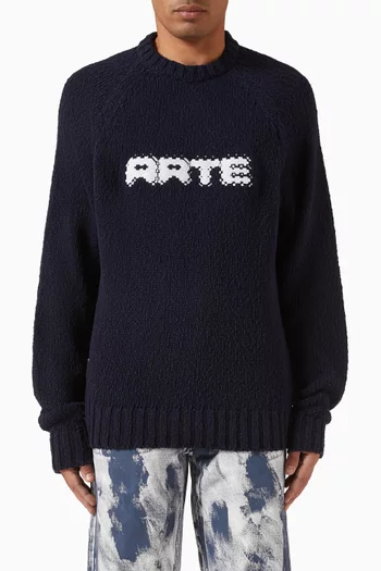 Pixel Logo Sweater in Knit