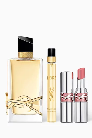 مجموعة هدايا الربيع ماء عطر ليبر + وأحمر شفاه لوف شاين