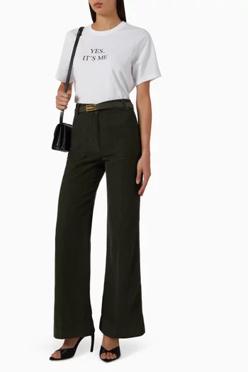 Alina Wide-leg Jeans in Corduroy