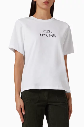 Slogan T-shirt in Cotton