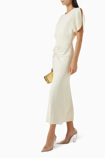 Gathered Waist Midi Dress