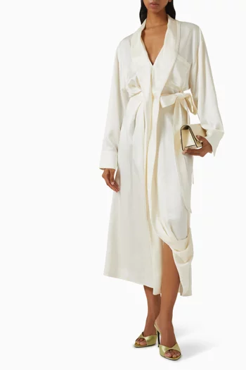 Wrap Dress  in Satin