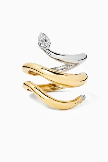 Boa Snake Diamond Ring in 18kt Gold