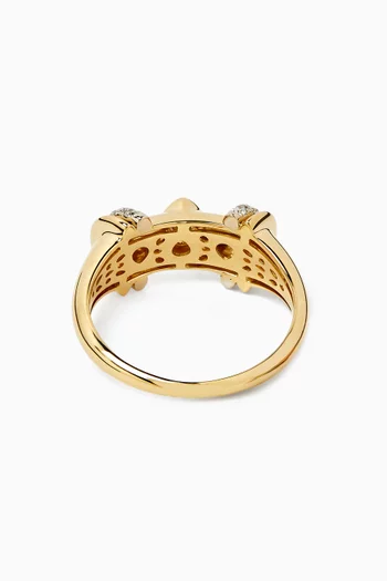 Warrior Diamond Ring in 18kt Gold