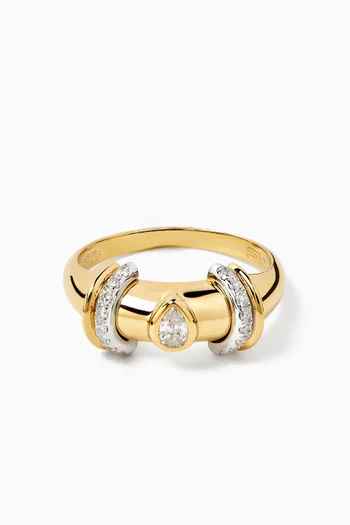 Warrior Diamond Ring in 18kt Gold