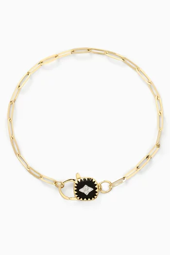 Ginger Resin Bracelet in 9kt Gold