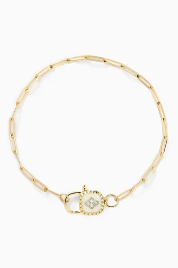 Ginger Resin Bracelet in 9kt Gold