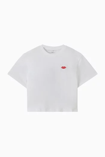 Pop Logo Crop T-shirt in Cotton