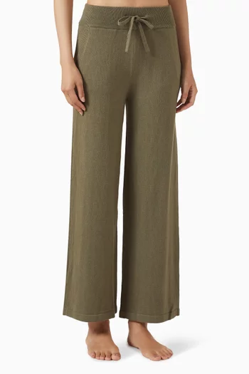 بنطال منسوج مزيج قطن معاد تدويره