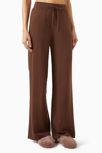 بنطال رياضي برباط تضييق مزيج قطن معاد تدويره