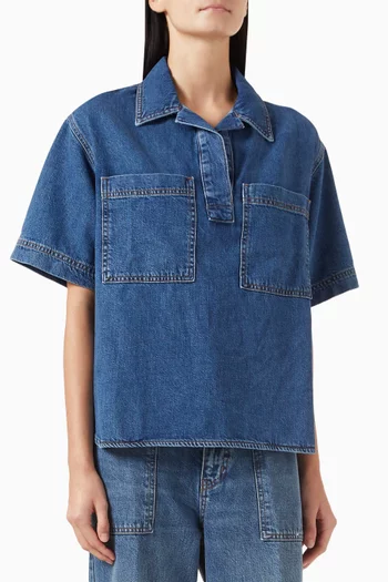 The Hi-low Shirt in Denim