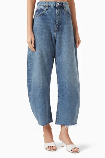 The Bubble Cropped Jeans in Denim