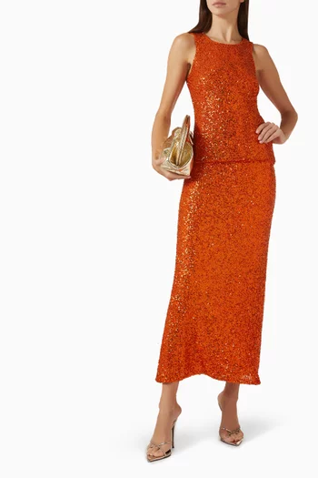 Dorris Sequin-embellished Skirt