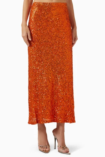 Dorris Sequin-embellished Skirt