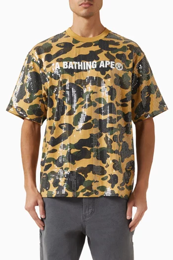 1st Camo Logo Sequin T-shirt in Cotton