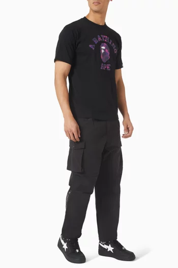 Color Camo College T-shirt in Cotton