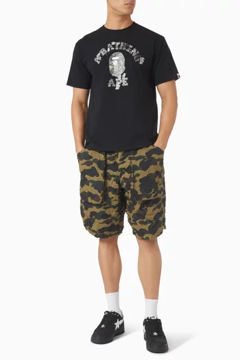 Tree Edge Camo College T-shirt in Cotton