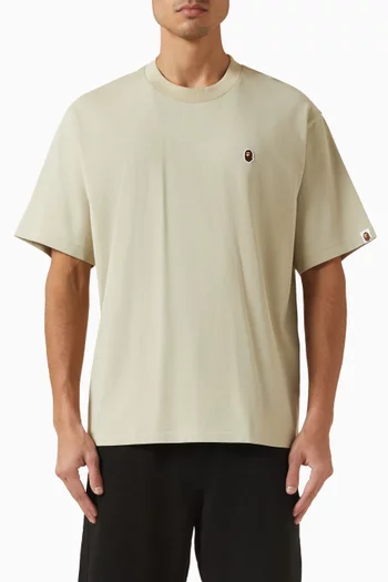 تي شيرت وان بوينت بقصة فضفاضة قطن