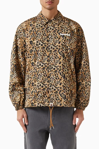 جاكيت كوتش بنقشة جلد الفهد قطن