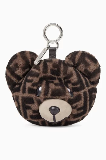 Teddy Bear Charm in Shearling Blend