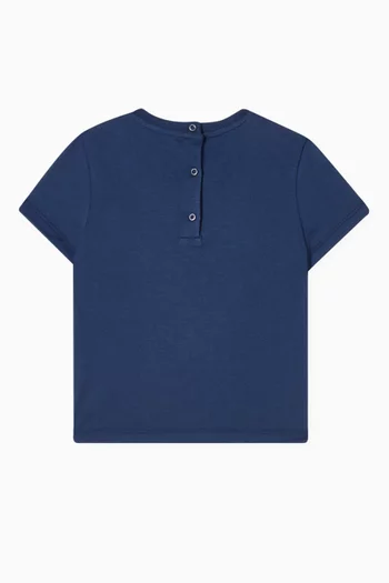 Logo-embroidered T-shirt in Cotton