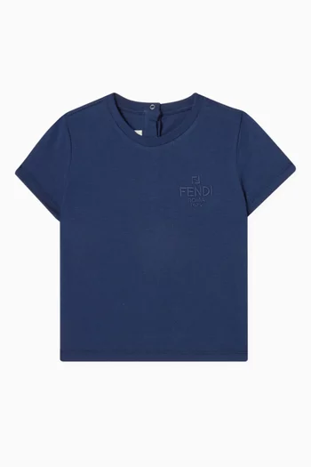 Logo-embroidered T-shirt in Cotton