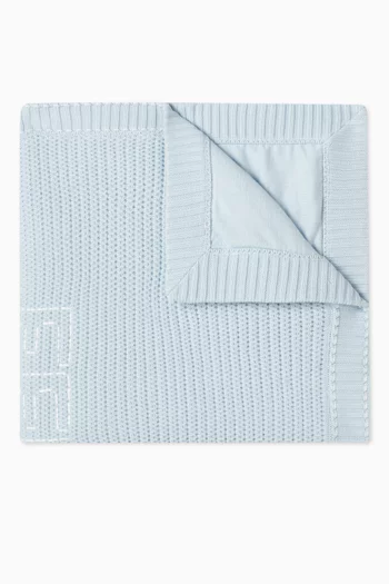 Logo Blanket in Cotton-knit