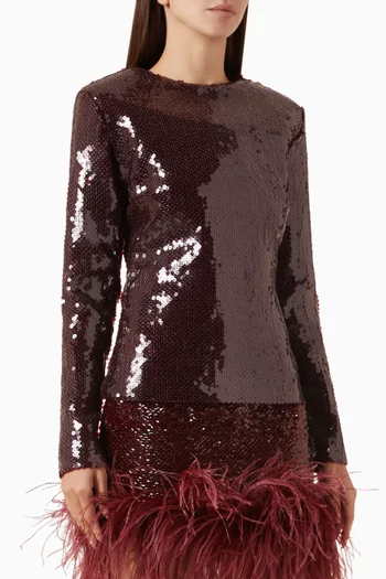 Loida Sequin-embellished Top