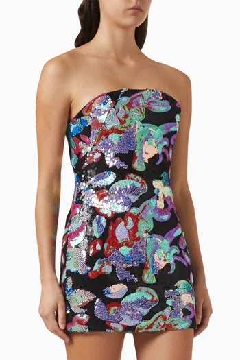 فستان ستيل مطرز بالترتر