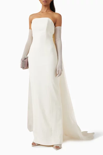 Strapless Gown in Crepe