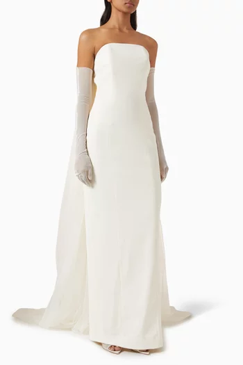 Strapless Gown in Crepe