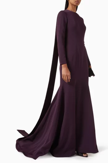 Long-sleeve Mermaid Gown