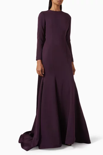 Long-sleeve Mermaid Gown