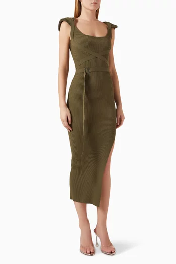 Harness Midi Dress in Cotton-blend