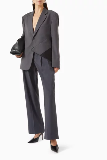 Solid Fold Over Blazer