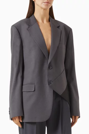 Solid Fold Over Blazer
