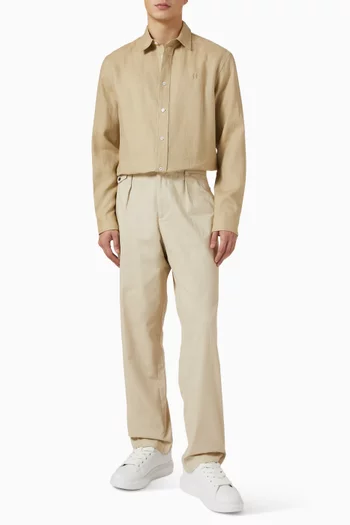Monogram Shirt in Linen