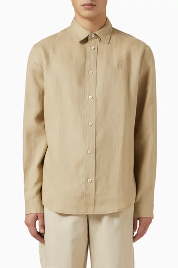 Monogram Shirt in Linen