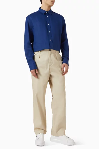Monogram Shirt in Linen