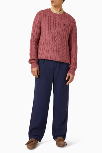 Cable-knit Sweater in Cotton