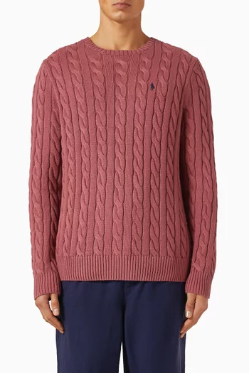 Cable-knit Sweater in Cotton