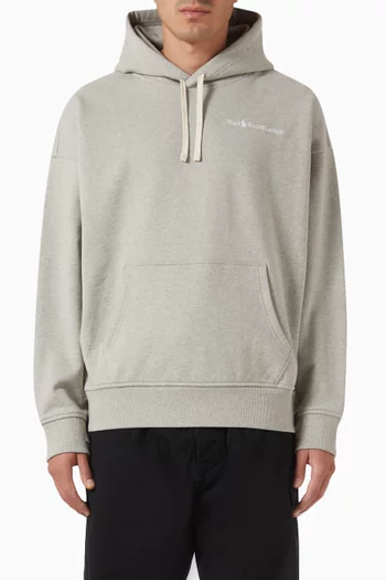 Logo Drawstring Hoodie in Cotton