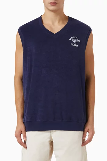 Embroidered Vest in Terry