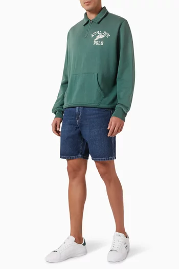 Logo Half-zip Sweatshirt in Cotton