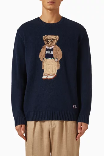 Polo Bear Sweater in Linen-blend