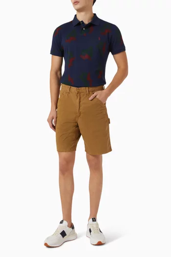 Printed Polo Shirt in Cotton