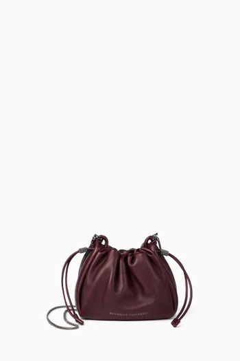 Mini Mellow Bucket Bag in Leather