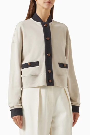 Cardigan-style Sweatshirt in French Terry