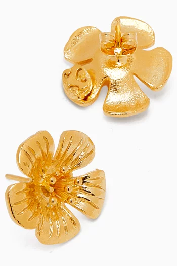 Small Aika Earrings in 24kt Gold-plated Brass