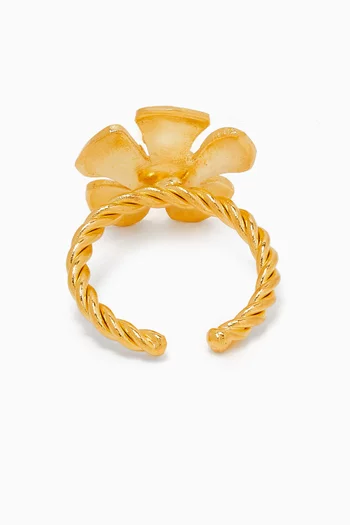 Aika Ring in 24kt Gold-plated Brass